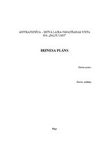Biznesa plāns 'Biznesa plāns', 1.