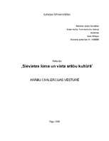 Referāts 'Sievietes loma un vieta arābu kultūrā', 1.