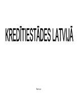 Referāts 'Kredītiestādes Latvijā', 1.