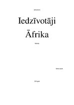 Konspekts 'Iedzīvotāji Āfrikā', 1.