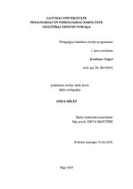 Eseja 'Spēju pedagoģija - spēja mīlēt', 1.