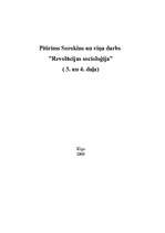 Referāts 'Pitirims Sorokins un viņa darbs ”Revolūcijas socioloģija”( 3. un 4.daļa)', 1.