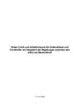 Referāts 'Green Cards und Arbeitsvisums für Unternehmer und Fachkräfte', 1.