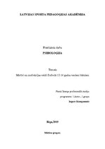 Konspekts 'Psiholoģija', 1.