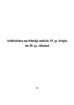 Referāts 'Arhitektūra un tēlotājmāksla 19.gadsimta beigās un 20.gadsimta sākumā', 1.
