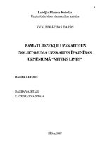 Diplomdarbs 'Учет основных средств и особенности начисления амортизации на предприятии "Vitek', 1.