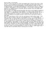 Eseja 'Position Paper on Pornography ', 1.