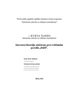 Referāts 'Interneta lietotāju attieksme pret reklāmu portālos', 1.