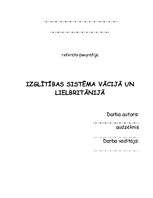 Referāts 'Izglītības sistēma Vācijā un Lielbritānijā', 1.
