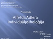 Prezentācija 'A.Ādlers - individuālpsiholoģija', 1.