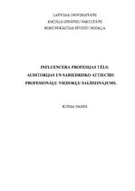 Referāts 'Influencera profesijas tēls: auditorijas un sabiedrisko attiecību profesionāļu v', 1.