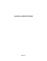 Prakses atskaite 'Pacienta aprūpes vēsture', 1.