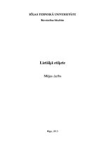 Eseja 'Lietišķā etiķete  - mājas darba uzdevumi', 1.