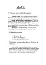 Konspekts 'Māra', 1.