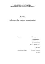 Referāts 'Maksātnespējas pazīmes, to raksturojums', 1.
