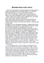 Konspekts 'Ķermeņa masa, svars, inerce', 1.