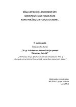 Eseja 'Postmodernisma kultūra Rietumeiropā: pamattēzes, pamatteksti, idejas', 1.