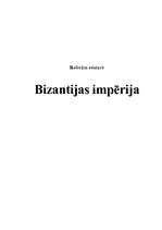 Referāts 'Bizantijas impērija', 1.
