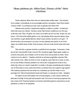 Eseja 'Pārdomas pēc A.Kamī darba "Pirmais cilvēks" izlasīšanas', 1.