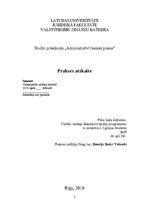 Prakses atskaite 'Administratīvi tiesiskās prakses atskaite', 1.