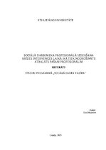 Referāts 'Sociālā darbinieka profesionālā izdegšana krīzes intervences laikā: kā tiek nodr', 1.