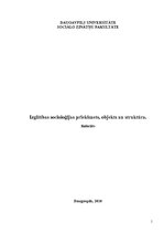 Referāts 'Izglītības socioloģijas priekšmets, objekts un struktūra', 1.