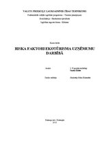Referāts 'Riska faktori ekotūrisma uzņēmumu darbībā', 1.