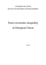 Referāts 'Socio-Economic Inequality in European Union', 1.