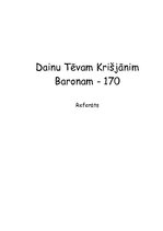 Eseja 'Dainu tēvam Krišjānim Baronam - 170', 1.