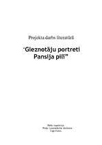 Konspekts 'Gleznotāju portreti A.Eglīša darbā "Pansija pilī"', 1.