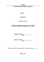 Referāts 'Ekonomiskā izaugsme Latvijā', 1.