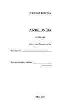 Referāts 'Aizbildniecība', 1.