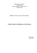 Referāts 'Tiesību normu piemērošana, tās stadijas', 1.