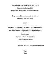 Konspekts 'Ziemeļeiropas valstu ekonomiskās attīstības raksturīgākās iezīmes', 1.