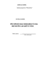 Referāts 'Pēcoperācijas rehabilitācija sievietēm ar krūts vēzi', 1.