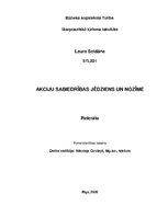 Referāts 'Akciju sabiedrības jēdziens un nozīme', 1.