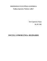 Referāts 'Bezdarbs kā sociālā problēma - analīze', 1.