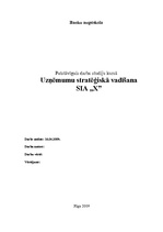 Konspekts 'Uzņēmumu stratēģiskā vadīšana', 1.