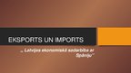 Prezentācija 'Eksports un imports', 1.