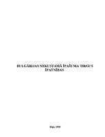 Referāts 'Bulgārijas nekustamā īpašuma tirgus īpatnības', 1.
