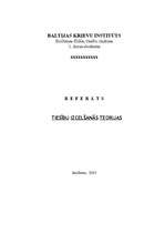 Referāts 'Tiesību izcelšanās teorijas', 1.