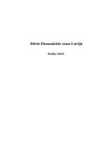 Referāts 'Brīvās ekonomiskās zonas Latvijā', 1.
