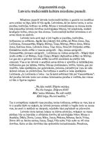 Eseja 'Latviešu tradicionālā kultūra mūsdienu pasaulē', 1.