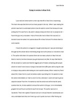 Eseja 'New York', 1.