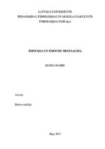 Referāts 'Emocijas un emociju regulācija', 1.