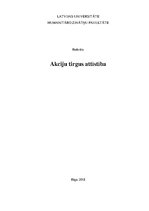 Referāts 'Akciju tirgus attīstība', 1.