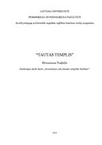 Referāts 'Tautas templis. Jaunās reliģiskās kustības', 1.