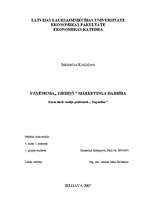 Referāts 'Uzņēmuma "Ziediņš" mārketinga darbība', 1.