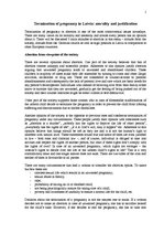 Eseja 'Termination of Pregnancy in Latvia', 1.