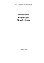 Referāts 'Tirgus pētījums: kafijas tirgus, "Nescafe"  zīmols', 1.